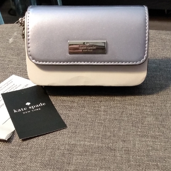 kate spade Handbags - NWT Kate Spade Kenzie Patent Fabric Card Case Candied Fl K1017